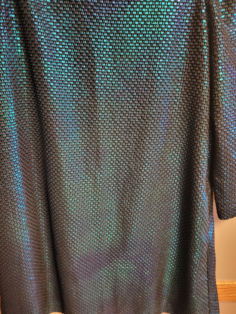 Free People Diamonds Are Forever Iridescent Blue-Black Mermaid Mini Dress - Picture 3 of 5